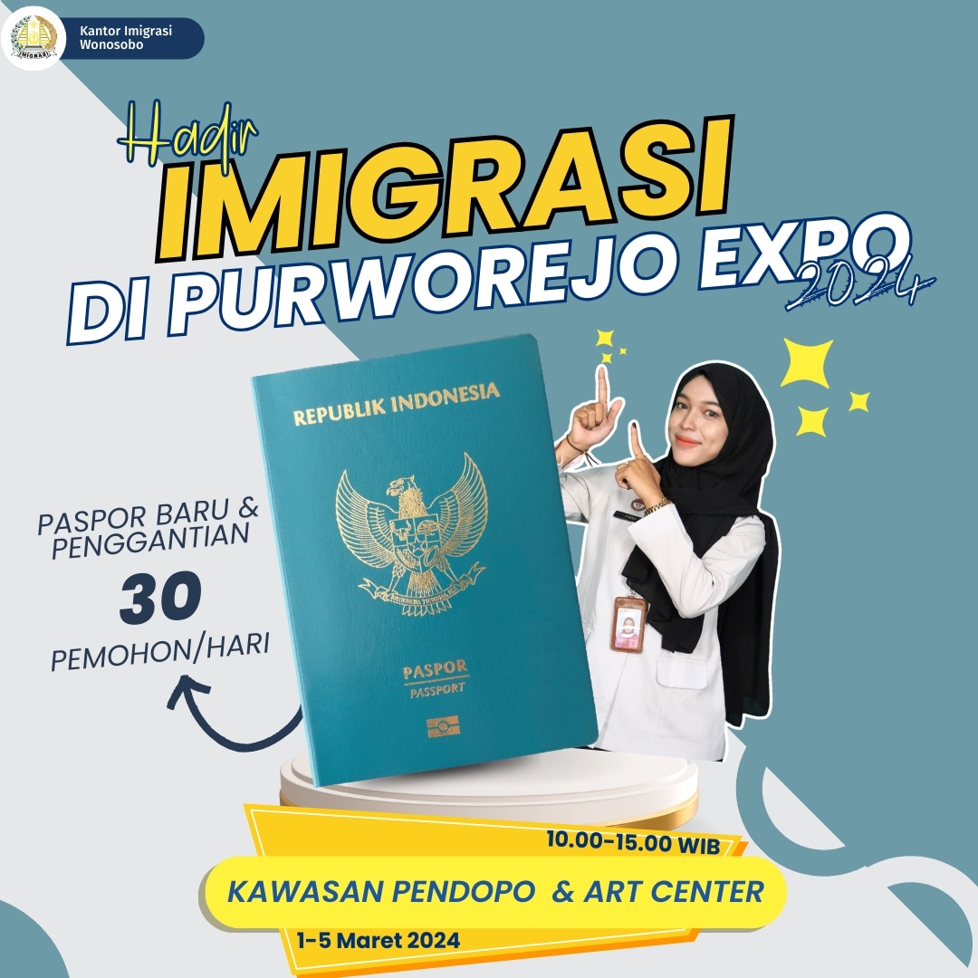 Lebih Dekat Dengan Masyarakat, Kantor Imigrasi Wonosobo Buka Layanan Paspor Di Purworejo Expo 2024*