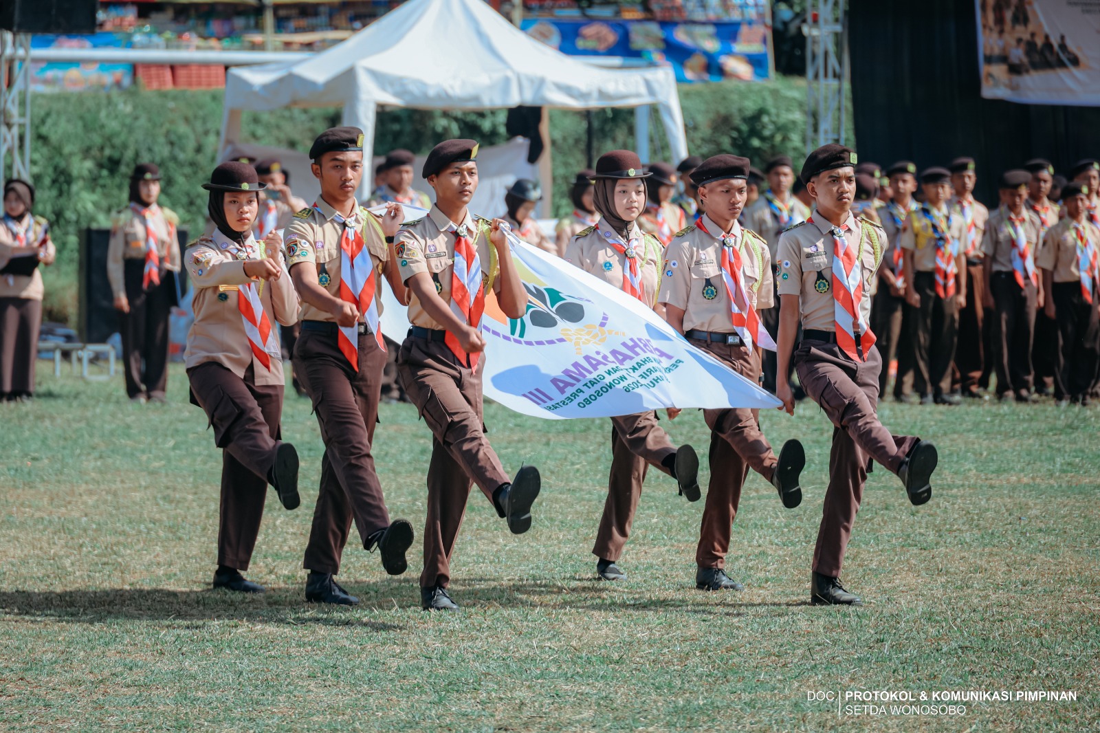 3.164 Pramuka Ma’arif NU Ikuti Perbhasama III di Wonosobo
