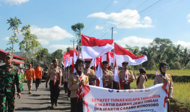 Tunas Kelapa Singgah di Wonosobo, Semangat Pramuka Diteruskan ke Banyumas