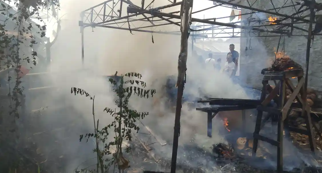 Tempat Usaha Produksi Longcore di Kaliwiro Wonosobo Terbakar