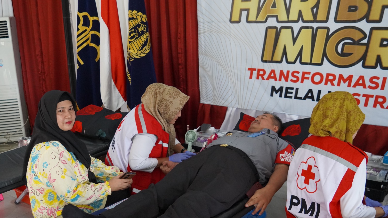Donor Darah Kantor Imigrasi Wonosobo dalam rangka menyambut Hari Bhakti Imigrasi ke – 74