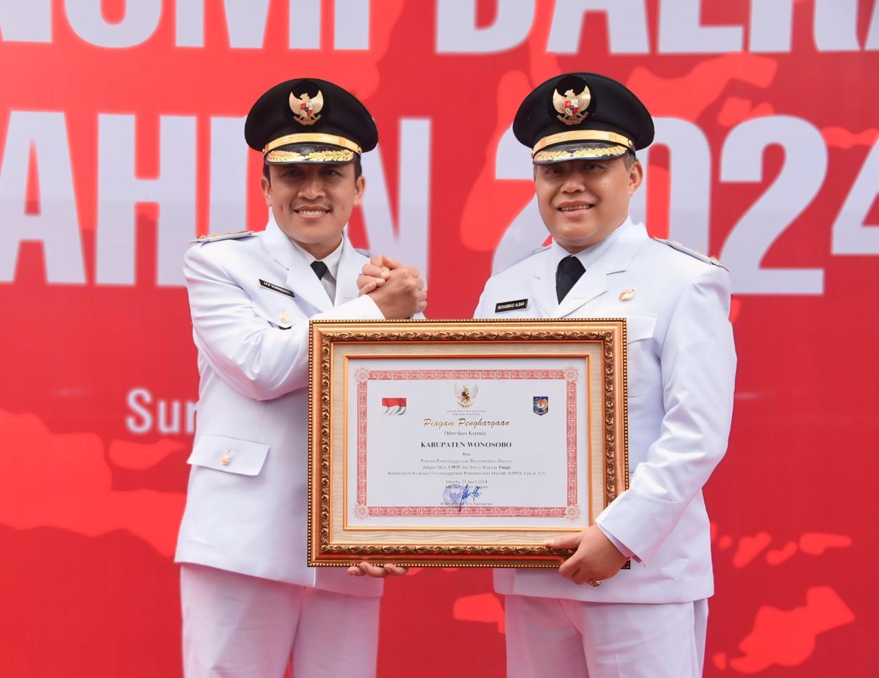 Kabupaten Wonosobo Raih Penghargaan 10 Besar Nasional di Hari Otonomi Daerah 2024