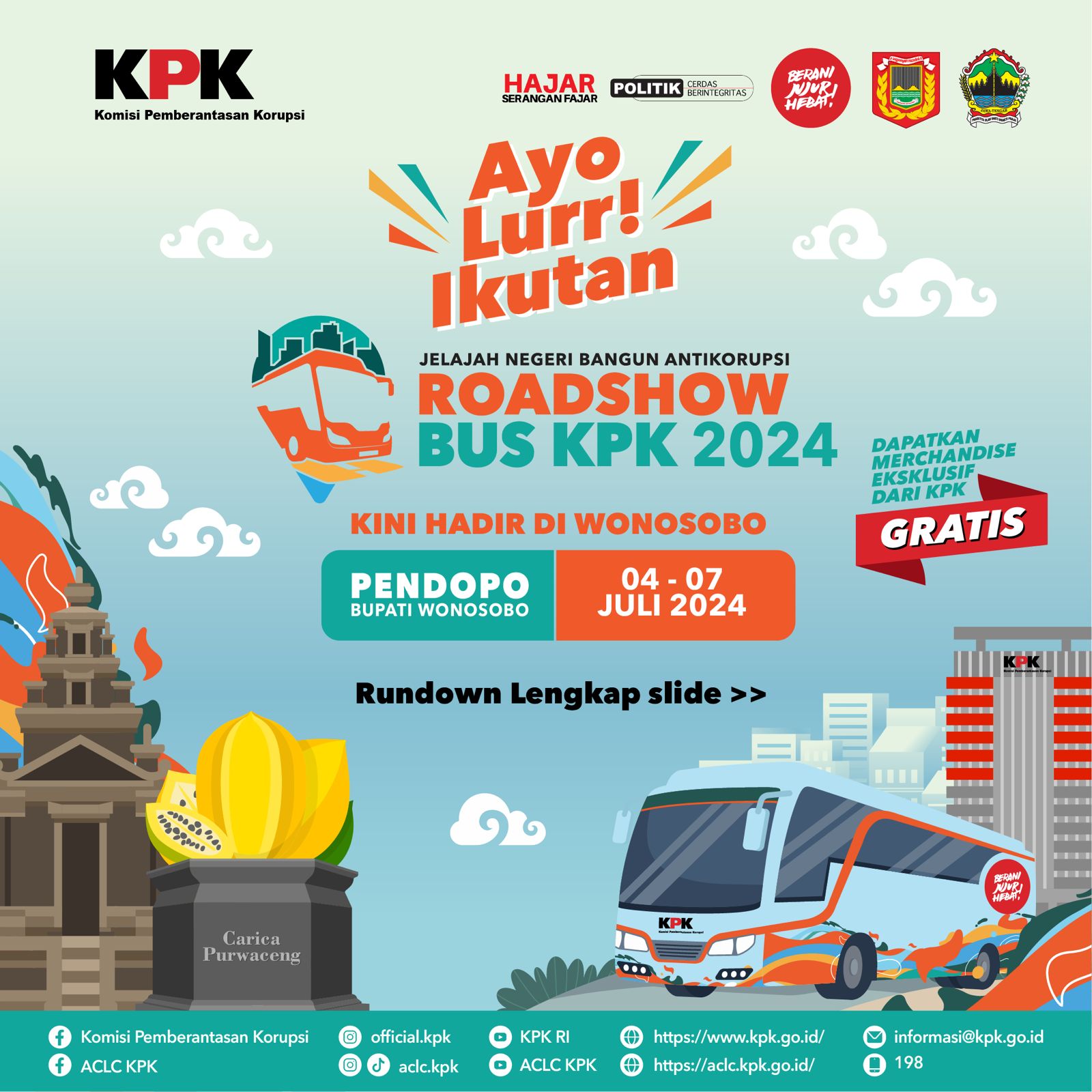 SIAP-SIAP, ROADSHOW BUS KPK AKAN KUNJUNGI WONOSOBO, INI DIA AGENDANYA