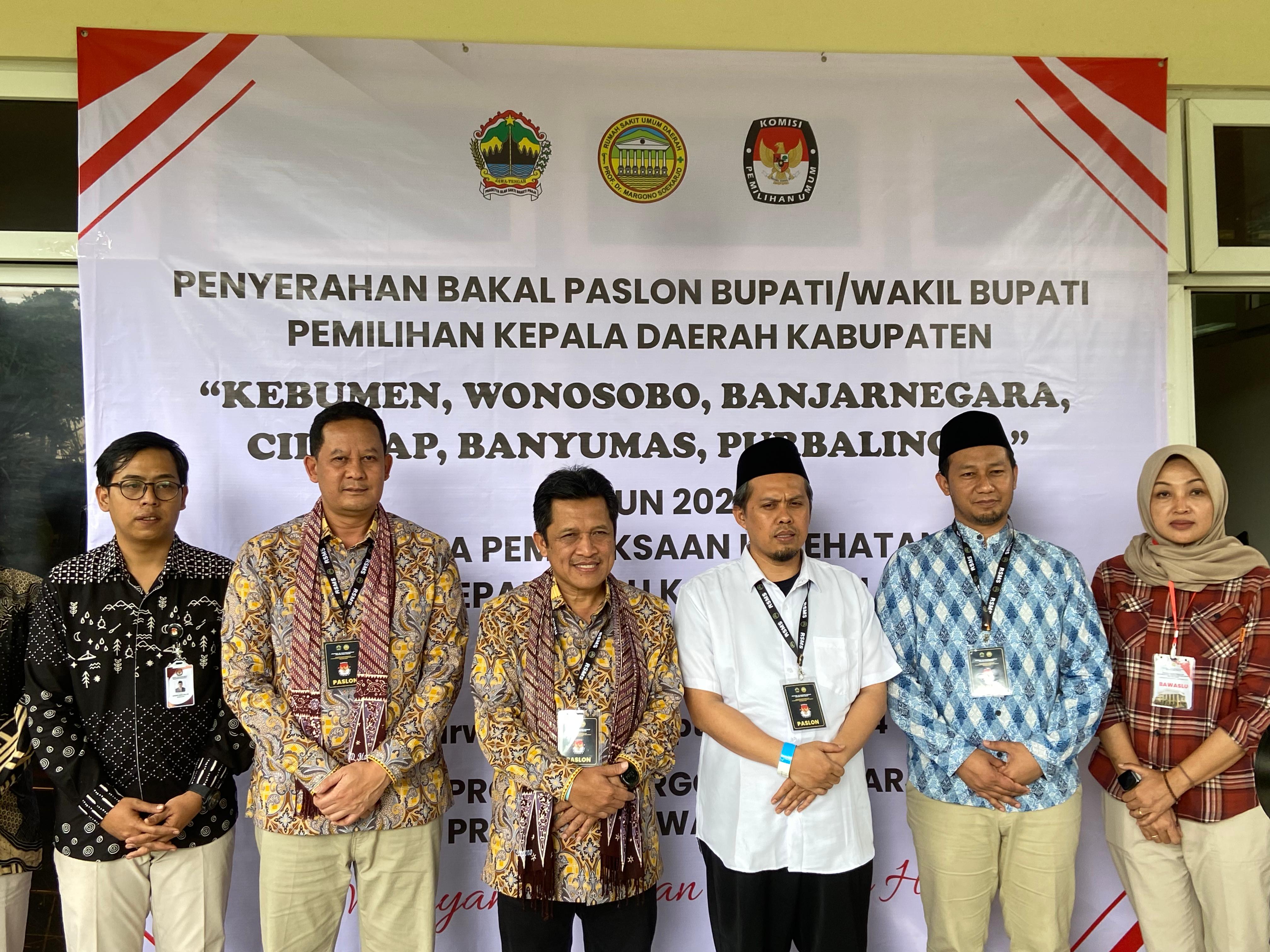 DUA PASLON PILKADA WONOSOBO 2024 TELAH JALANI PEMERIKSAAN KESEHATAN