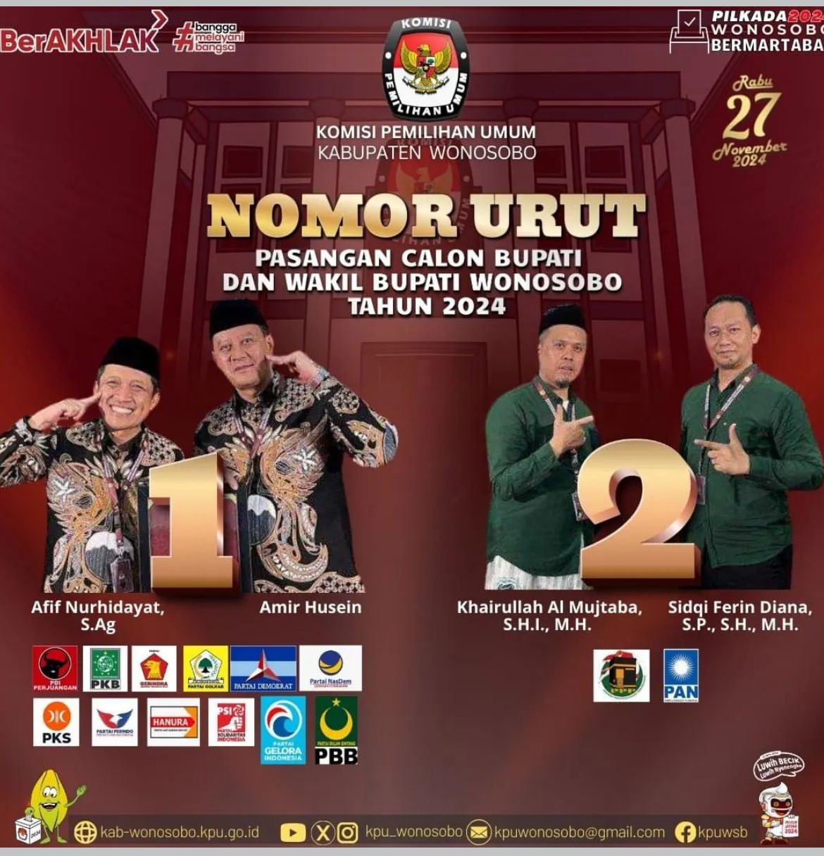 KPU AKAN DATANGKAN 6 PANELIS DALAM DEBAT TERBUKA PERDANA CALON BUPATI WAKIL BUPATI WONOSOBO