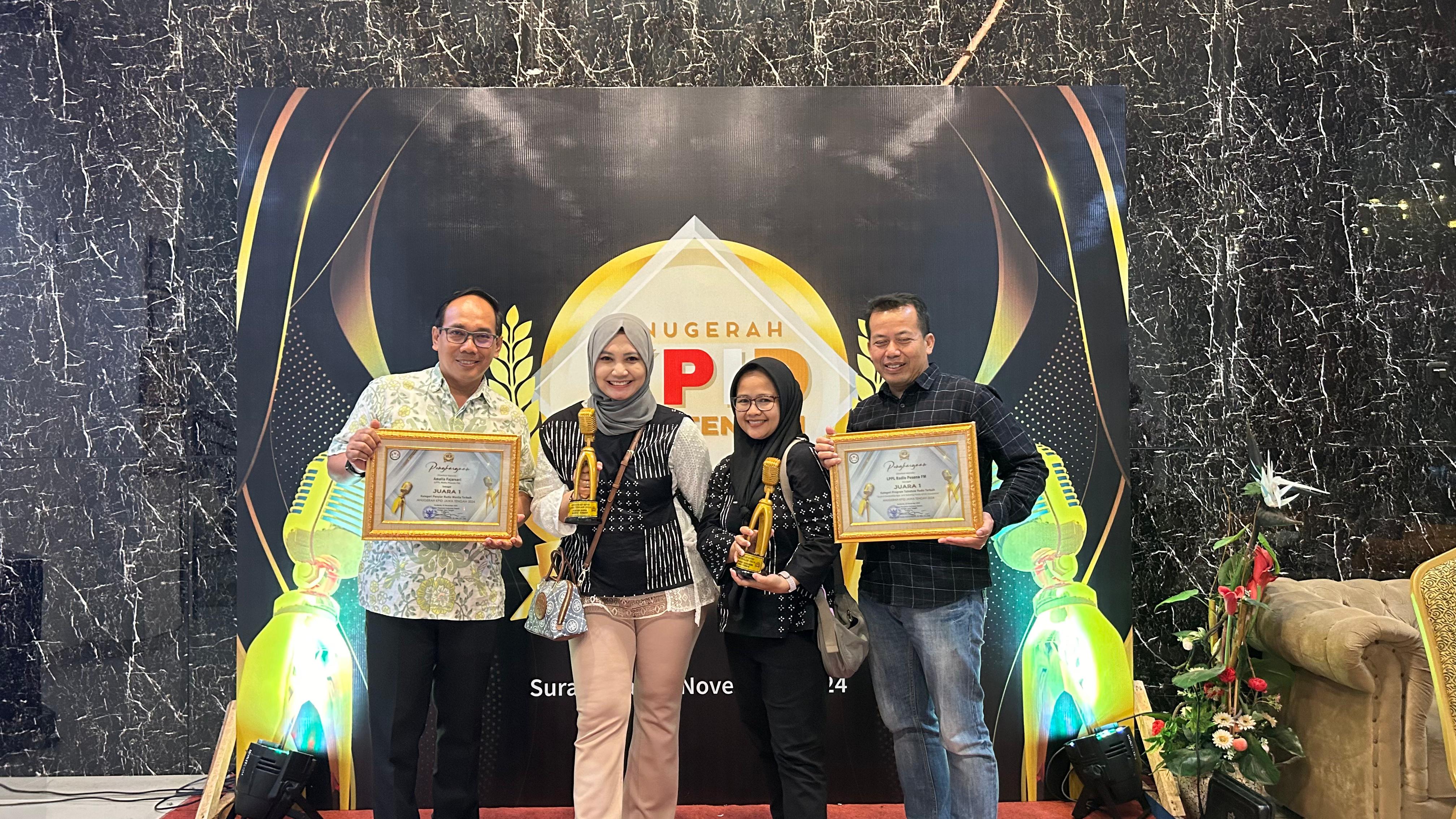 LPPL Radio Pesona Raih Dua Penghargaan di Anugerah KPID Jawa