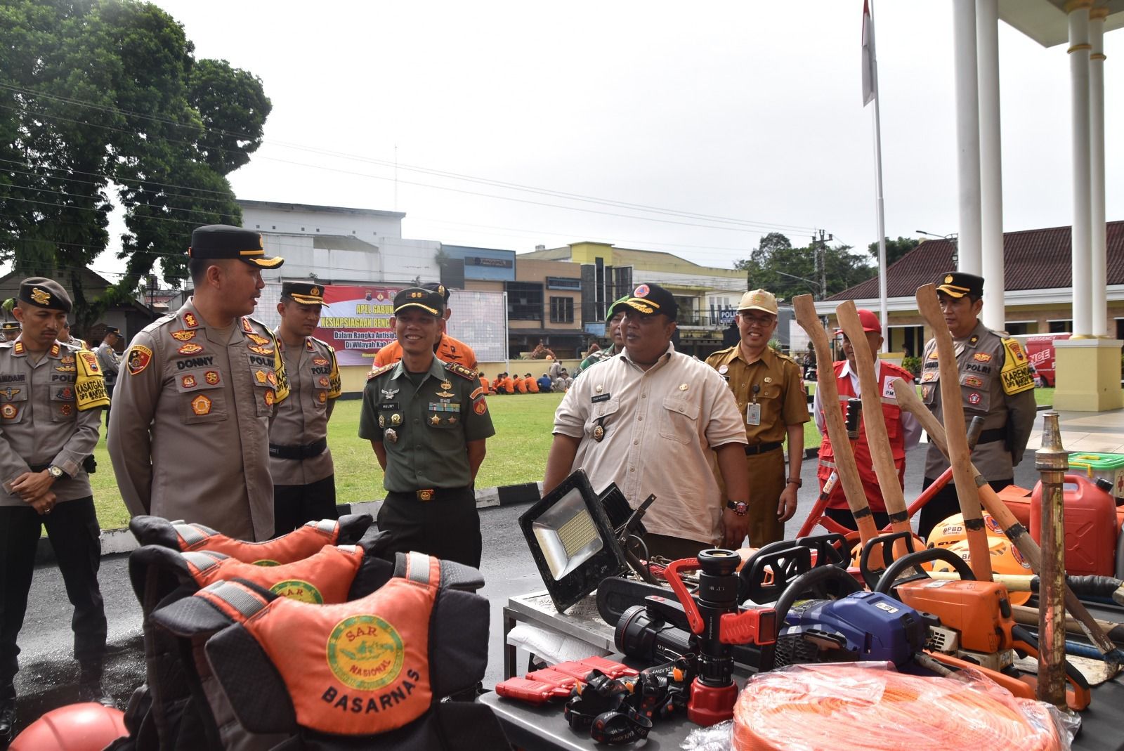 PERKUAT HADAPI POTENSI BENCANA, POLRES GELAR APEL GABUNGAN