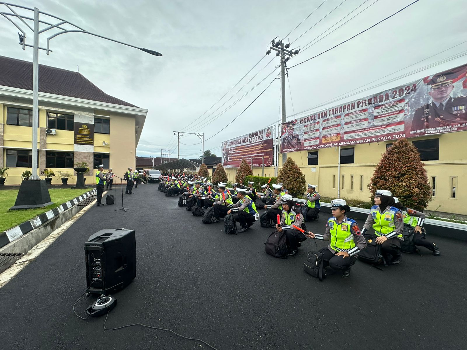 SATLANTAS POLRES WONOSOBO PERIKSA KESIAPAN ANGGOTA JELANG NATARU