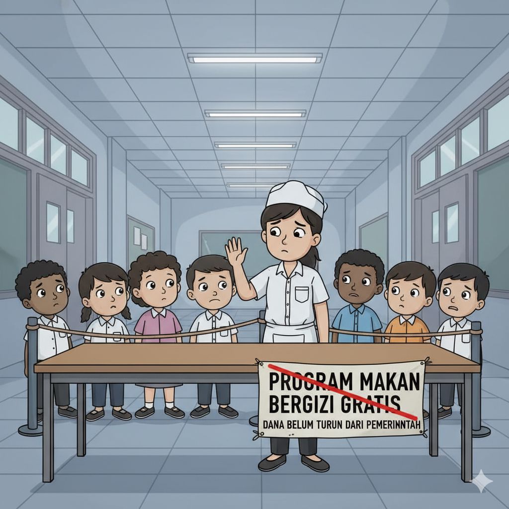 ANGGARAN BELUM TURUN, SPPG JLAMPRANG HENTIKAN DISTRIBUSI MBG SEMENTARA