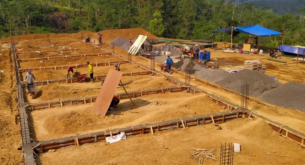 Pembangunan Markas Yon TP 444/Satria Setjonegoro di Kepil Terus Berprogres