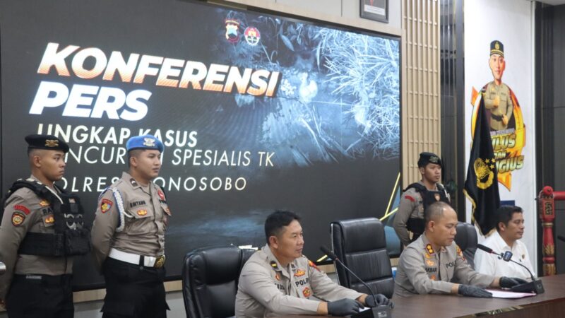 Polres Wonosobo Ungkap Pencurian Berantai di 8 TK, Salah Satu Pelaku Masih 17 Tahun