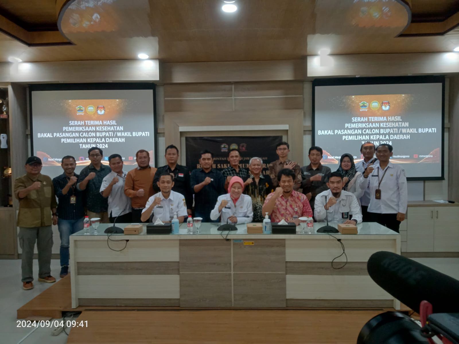 KEDUA PASANGAN CALON BUPATI WAKIL BUPATI WONOSOBO DINYATAKAN SEHAT